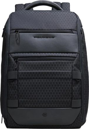Piquadro Modulaire Reislaptoprugzak 15.6 - Heren - Rugzakken - Blauw - ONE Size - Leer - Tassen