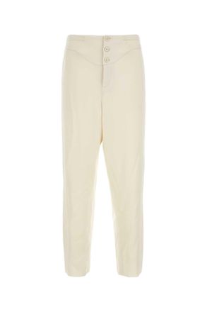 Saint Laurent Ivory Satin Pant