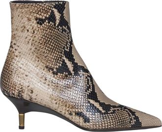 Khaite Bella Kittenhak Enkellaars - Dames - Laarzen met Hak - Veelkleurig - 37 1/2 EU - Leer - Schoenen