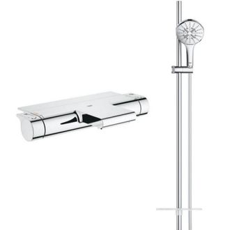 GROHE Grifo Termost&aacute;tico Para Ba&ntilde;era Con Repisa Grohtherm + Set De Ducha Rainshower - Grohe