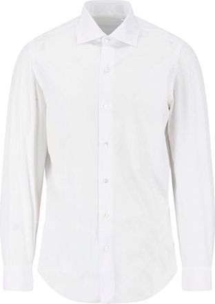 Finamore White Classic Collar Cotton Shirt