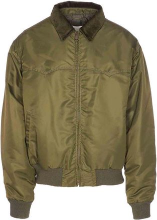 Maison Margiela Green Jacket Frontal Zip Closure