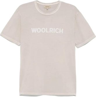Woolrich Stijlvolle T-shirts voor mannen en vrouwen - Heren - T-shirts - Beige - S - Tops