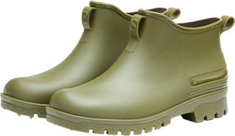 Generic Mens Ankle Rain Boots Lightweight, Outdoor Boot Waterproof Casual Shoes Low Heel Walking Boots Slop On Trekking Shoe Anti Slip Hiking Boot Fashion Wal