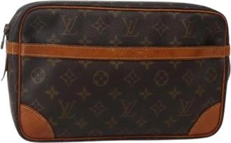 Louis Vuitton Pre-owned Canvas Clutch - Dames - Vintage Clutch - Bruin - ONE Size - Vintage