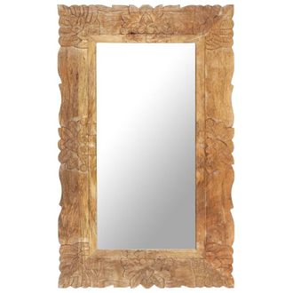 vidaXL Espejo De Madera Maciza De Mango 80x50 Cm Vidaxl
