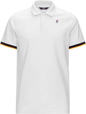 K-Way Vincent Contrast Stretch Poloshirt - Heren - Polos - Wit - 3XL - Katoen - Tops