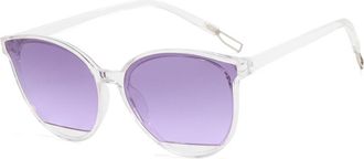 Generic Womens Large Frame Outdoor Sunglasses Mens Driving Commuter Sun Glasses(Purple)