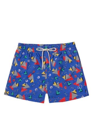 Arrels Barcelona Men Classic Swim Shorts In Blue Miami Vice