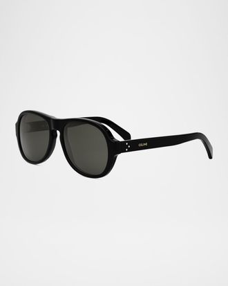 Celine Mens Bold 3 Dots Aviator Sunglasses
