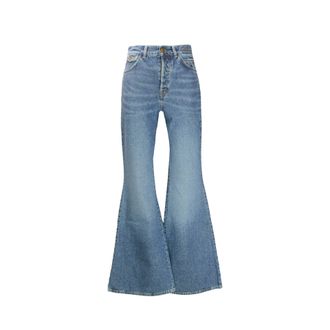Chlo&eacute; Jeans in denim a gamba larga Chloe