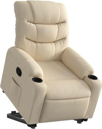 vidaXL Vidaxl - Sill&oacute;n Reclinable Elevable De Tela Color Crema