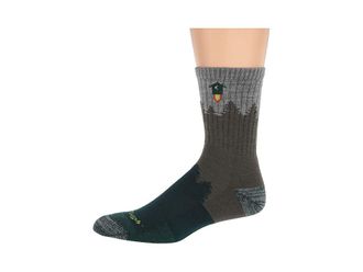 Darn Tough Number 2 Micro Crew Cushion Mens Crew Cut Socks Shoes Green : LG (US 10-12), Wool/Spandex/Nylon