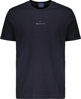 Paul & Shark Katoenen T-shirt met ronde hals - Heren - T-shirts - Blauw - S - Katoen - Tops