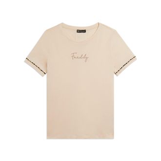 Freddy T-shirt con inserto crinkle sul retro e dettagli animalier