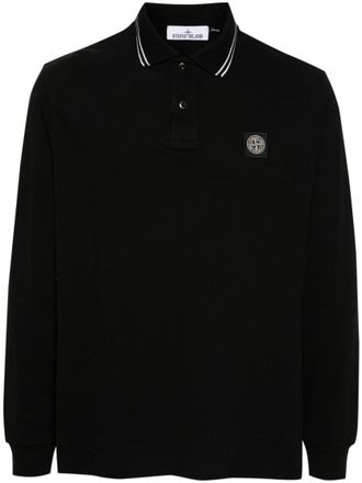 Stone Island Black Slim Full Sleeves Polo