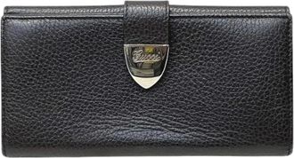 Gucci Pre-owned Wallets, male, Brown, Size: ONE SIZE Pre-owned Leather Long Wallet