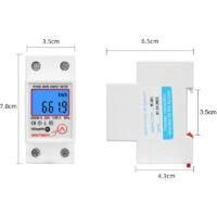OEM Medidor Electr&oacute;nico Monof&aacute;sico Multifunci&oacute;n Dds6619-012 - Pantalla Lcd Retroiluminada - Carril Din - 5-80a 230v - Dimensiones: 7,8 X 3,5 X 6,5 Cm - Cr