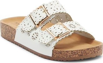 Top Moda Cory Slide Sandal in White Pu at Nordstrom Rack, Size 7.5