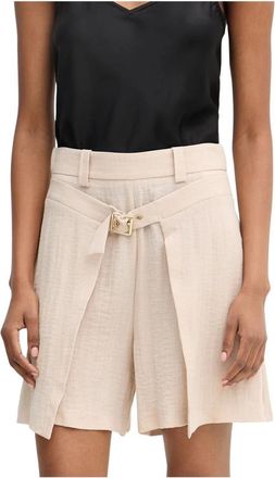 Simona Corsellini Bermuda Shorts - Dames - Korte Broeken - Beige - XL - Korte Broeken