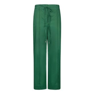 Liu Jo Green Palazzo Trousers for Women - female - Liu Jo - Straight Trousers - Green - S - Trousers