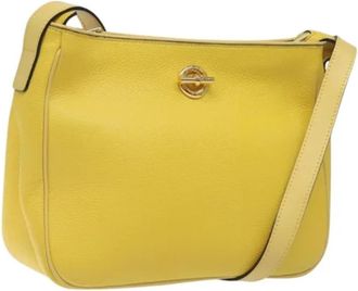 Celine Pre-owned Leather celine-bags - Dames - Vintage Schoudertas - Geel - ONE Size - Leer - Vintage
