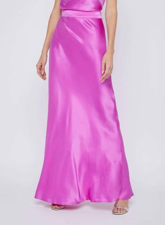 L'agence Ryker Bias Maxi Skirt In Bright Purple