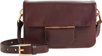 AllSaints Jupiter Leather Crossbody Bag in Dark Red at Nordstrom