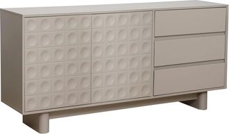 Oviala Aparador rectangular moderno L160 cm beige