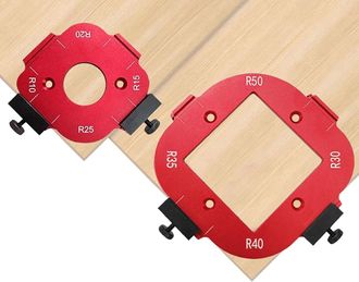OEM Juego De 2 Plantillas Angulares 8 En 1 Para Carpinter&iacute;a R10 R15 R20 R25 R30 R35 R40 R50 Marca: Cimsfcor