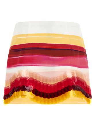 Fendi Sequin-Embellished Venetian Striped Skirt - Multicolor