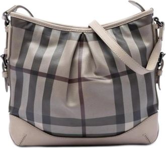 Burberry Pre-owned Hartham Schoudertas - Dames - Vintage Schoudertas - Grijs - ONE Size - Leer - Vintage
