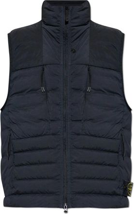 Stone Island Donzen Gevoerde Colvest - Heren - Bodywarmers - Blauw - M - Nylon - Jassen