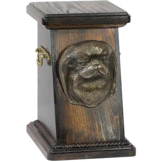 OEM Chin Japon&eacute;s, Spaniel Japon&eacute;s: Urna Para Cenizas De Perro, Elegante Urna Con Estatuilla, Urna Conmemorativa Con Busto De Perro De Art-dog