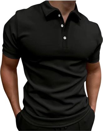 Generic Tshirts Men UK Sale Polos for Men Short Sleeve Golf Shirts Classic Button Basic Solid Color Mens t-Shirts Tees Golf Stylish Tops Casual Lightweight Sh