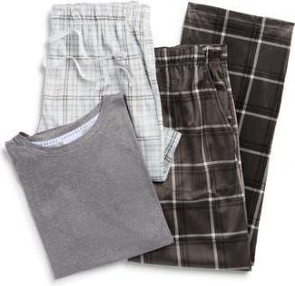 Geoffrey Beene 3-Piece Short Pajama Set in Gray at Nordstrom Rack, Size X-Large