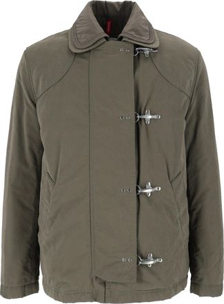 Fay Dual Washed Boxy Padded Toggle Jacket