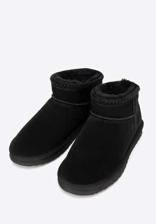 Wittchen Dames Su&egrave;de Laarzen met Wol Zwart Su&egrave;de Leer