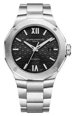 Baume & Mercier Riviera 10621 Automatic Bracelet Watch, 42mm in Black at Nordstrom