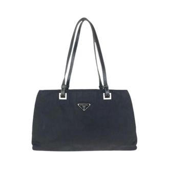 Prada Pre-owned Tote Bags, female, Black, Size: ONE SIZE Pre-owned Tessuto Nylon 2way Bag