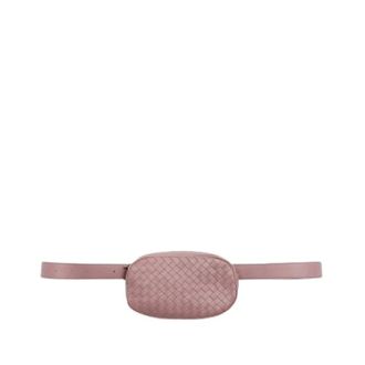 Bottega Veneta Pre-owned Woven Nappa Leather Belt Bag - Dames - Pre-owned - Roze - Maat: ONE Size Leer