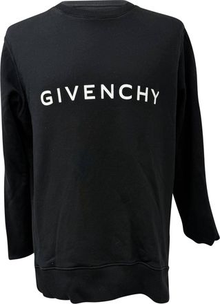 Givenchy Pre-owned Mens Logo-Print Sweatshirt in Black Cotton - Size IT 50 (Mens)