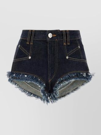 Isabel Marant eneidala denim high waist shorts pockets