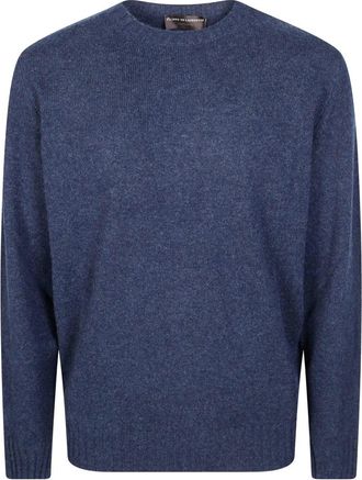 FILIPPO DE LAURENTIIS Gc Lana Cachemire 90/10 Finezza 7 - Heren - Truien - Blauw - Maat: M Wol