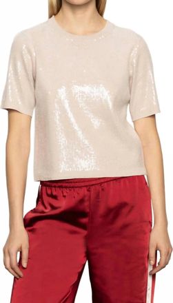 Sanctuary Sparkle Sequin Sweater In Mother Of Pearl