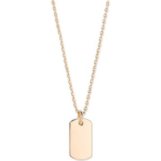 Brook & York Lola Tag Pendant Necklace in Gold at Nordstrom