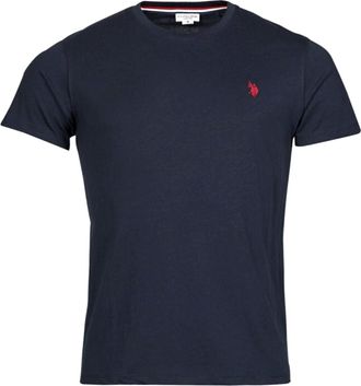 U.S.Polo Association Mens Crew Neck Small Pony T-Shirt, Classic Navy, Medium