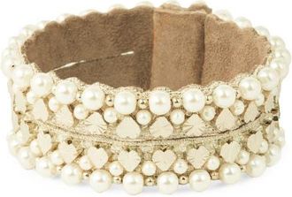 Deepa Gurnani Hudson Bracelet in Silver/White at Nordstrom