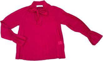Kaos Damesblouse met Lange Mouwen- Synthetisch Materiaal - Dames - Blouses - Paars - M - Overhemden