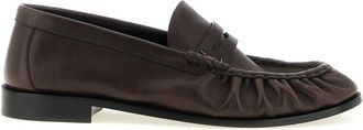 Saint Laurent Brown Leather Loafers